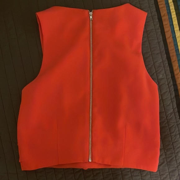 J.O.A. Orange crop top with tie - Picture 4 of 6